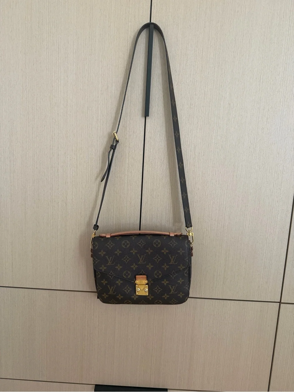 Louis Vuitton Monogram Canvas Crossbody with Gold Hardware